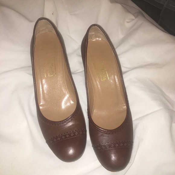 Rafaela Brown Leather Heels Size 36 - Picture 1 of 8